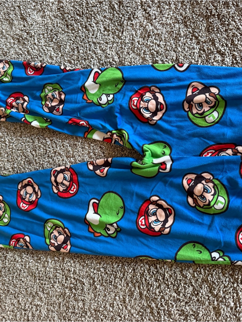 Nintendo Blue Super Mario & Yoshi Kids One-Piece Footies